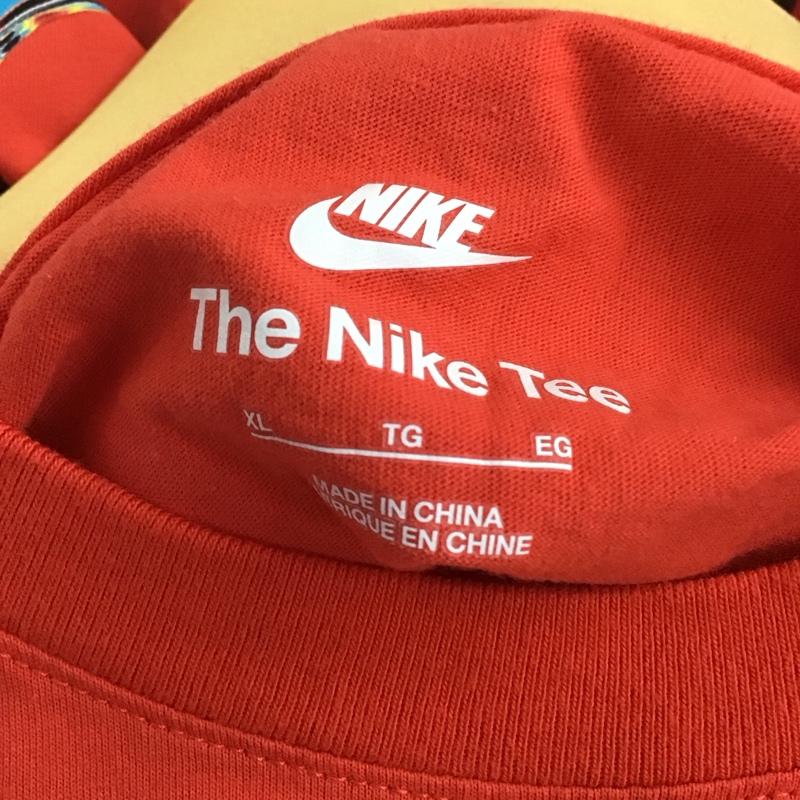ナイキ NIKE Tシャツ 半袖 半袖カットソー プリントTシャツ クルーネックカットソー XL プリント 赤 / レッド / red メンズ USED 古着 中古 10156728