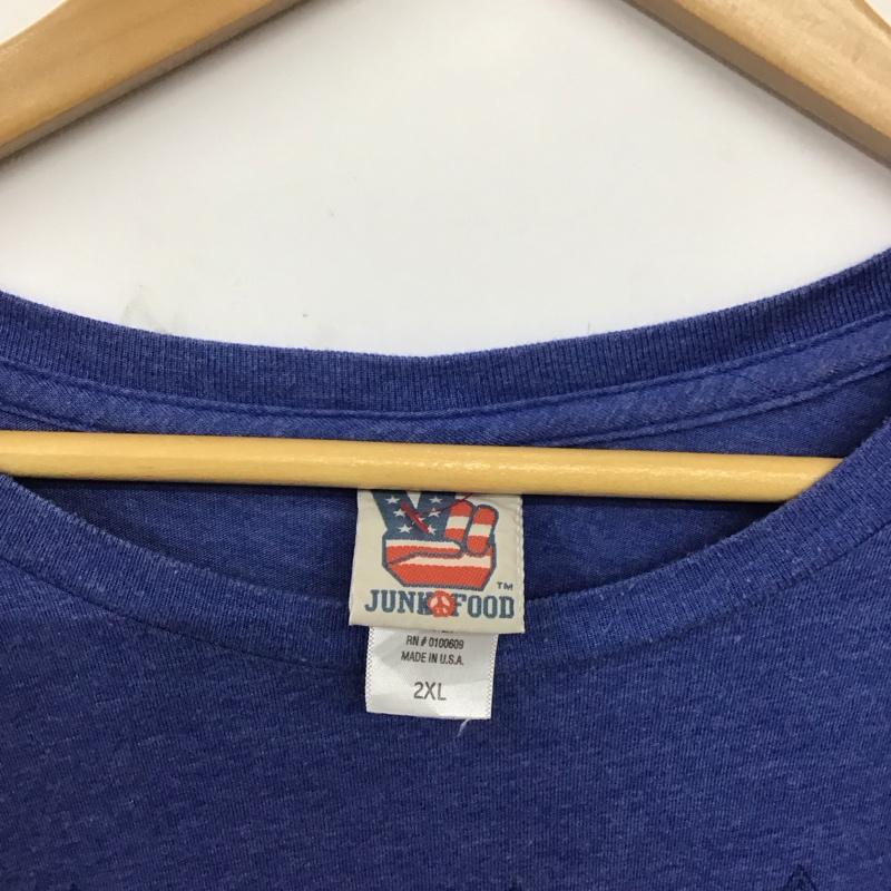古着 USED Tシャツ 半袖 半袖カットソー プリントTシャツ クルーネックカットソー XXL プリント 青 / ブルー / blue メンズ USED 古着 中古 10156734