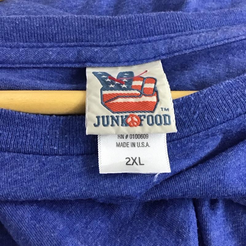 古着 USED Tシャツ 半袖 半袖カットソー プリントTシャツ クルーネックカットソー XXL プリント 青 / ブルー / blue メンズ USED 古着 中古 10156734