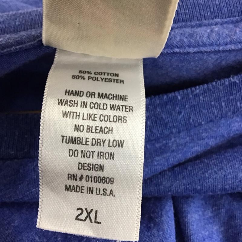 古着 USED Tシャツ 半袖 半袖カットソー プリントTシャツ クルーネックカットソー XXL プリント 青 / ブルー / blue メンズ USED 古着 中古 10156734