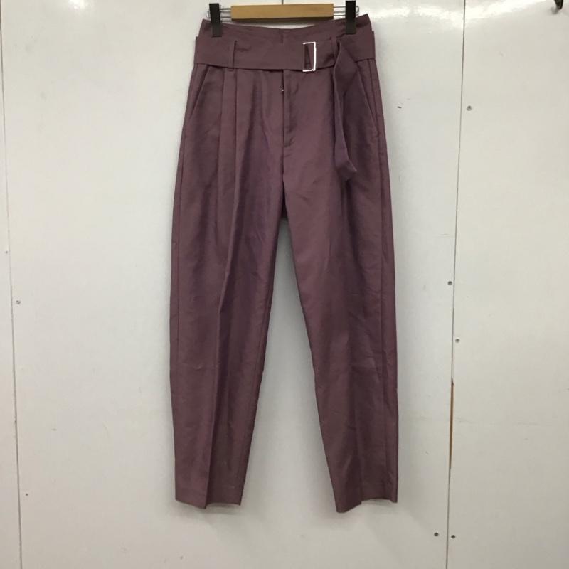 ユナイテッドアローズグリーンレーベルリラクシング UNITED ARROWS green label relaxing パンツ スラックス 3614-199-1968 FM ギャバ バレル パンツ 36 無地 紫 / パープル / purple レディース USED 古着 中古 10156737