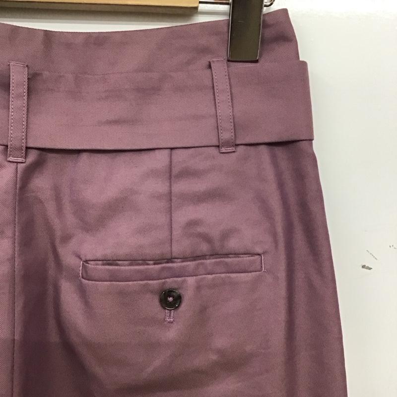ユナイテッドアローズグリーンレーベルリラクシング UNITED ARROWS green label relaxing パンツ スラックス 3614-199-1968 FM ギャバ バレル パンツ 36 無地 紫 / パープル / purple レディース USED 古着 中古 10156737
