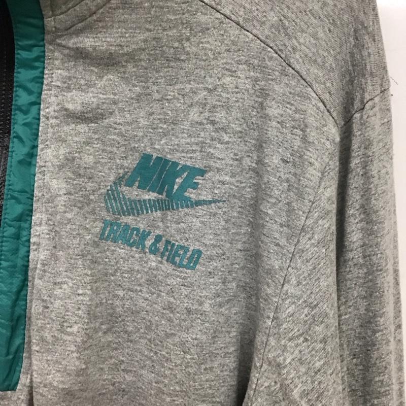 ナイキ NIKE ワンピース ミニスカート 長袖ワンピース ジップアップネック L ロゴ、文字 灰 / グレー / gray レディース USED 古着 中古 10156743