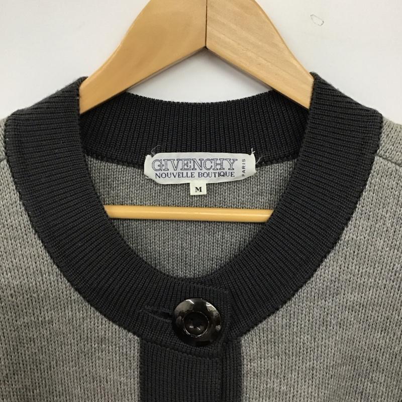 ジバンシィ GIVENCHY カーディガン 長袖 長袖カーディガン 前ボタン ニットカーディガン M 無地 灰 / グレー / gray レディース USED 古着 中古 10156746