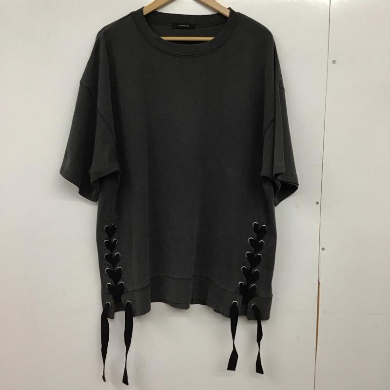 ジーナシス JEANASIS カットソー 半袖 半袖カットソー 無地Tシャツ クルーネックカットソー FREE 無地 ダークグレー / ダークグレー / レディース USED 古着 中古 10156749