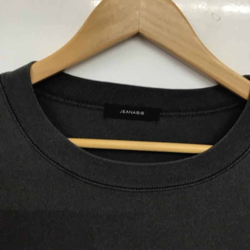 ジーナシス JEANASIS カットソー 半袖 半袖カットソー 無地Tシャツ クルーネックカットソー FREE 無地 ダークグレー / ダークグレー / レディース USED 古着 中古 10156749