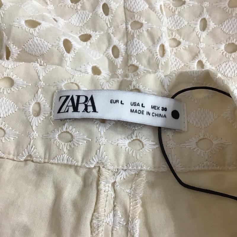ザラ ZARA パンツ ショートパンツ ショートパンツ ハーフパンツ カジュアルパンツ L 総柄 アイボリー / アイボリー / レディース USED 古着 中古 10156756