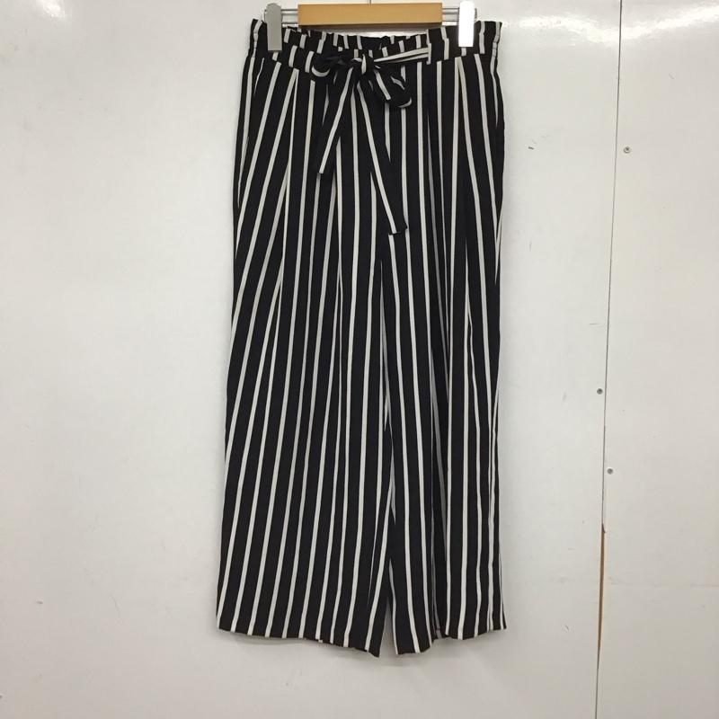 ザラベーシック ZARA BASIC パンツ ワークパンツ、ペインターパンツ ワイドパンツ カジュアルパンツ ワークパンツ S ストライプ 白 / ホワイト / white X 黒 / ブラック / black レディース USED 古着 中古 10156759