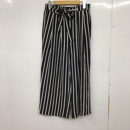 ザラベーシック ZARA BASIC パンツ ワークパンツ、ペインターパンツ ワイドパンツ カジュアルパンツ ワークパンツ S ストライプ 白 / ホワイト / white X 黒 / ブラック / black レディース USED 古着 中古 10156759