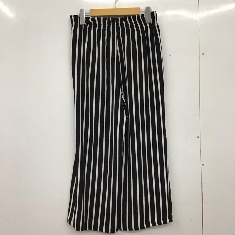 ザラベーシック ZARA BASIC パンツ ワークパンツ、ペインターパンツ ワイドパンツ カジュアルパンツ ワークパンツ S ストライプ 白 / ホワイト / white X 黒 / ブラック / black レディース USED 古着 中古 10156759