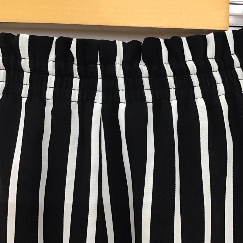 ザラベーシック ZARA BASIC パンツ ワークパンツ、ペインターパンツ ワイドパンツ カジュアルパンツ ワークパンツ S ストライプ 白 / ホワイト / white X 黒 / ブラック / black レディース USED 古着 中古 10156759
