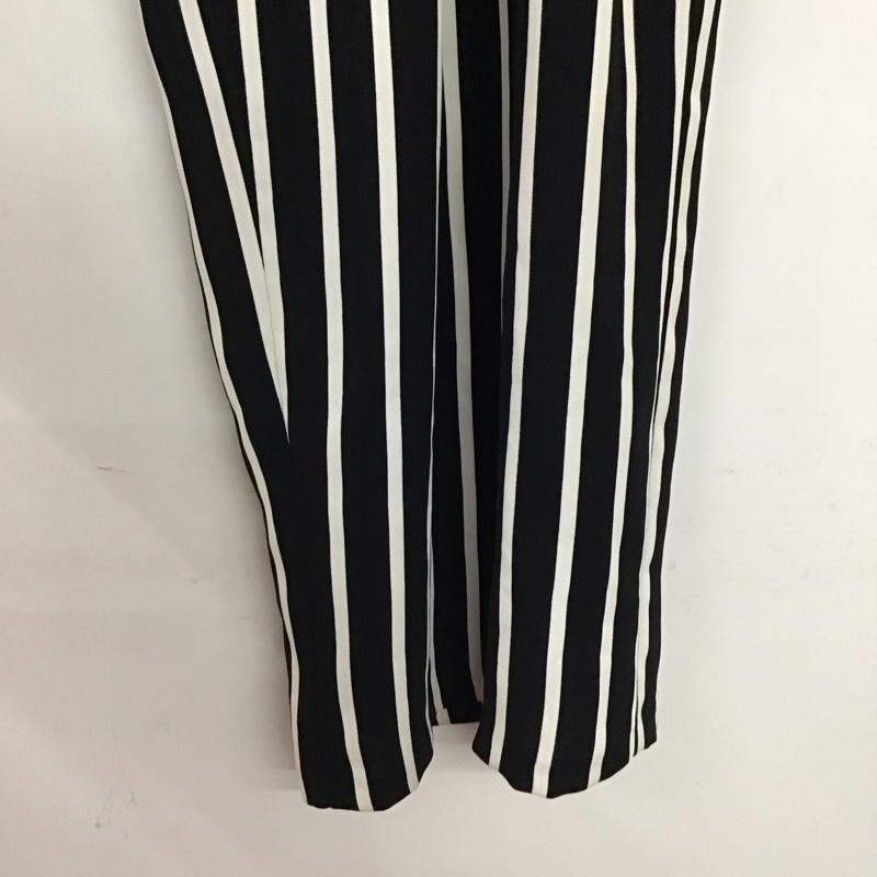 ザラベーシック ZARA BASIC パンツ ワークパンツ、ペインターパンツ ワイドパンツ カジュアルパンツ ワークパンツ S ストライプ 白 / ホワイト / white X 黒 / ブラック / black レディース USED 古着 中古 10156759