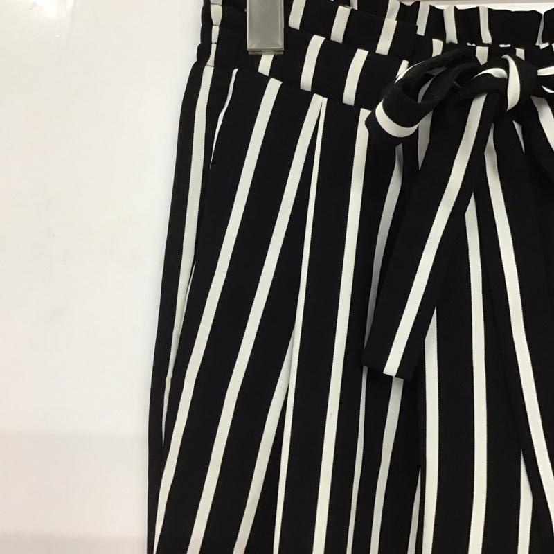 ザラベーシック ZARA BASIC パンツ ワークパンツ、ペインターパンツ ワイドパンツ カジュアルパンツ ワークパンツ S ストライプ 白 / ホワイト / white X 黒 / ブラック / black レディース USED 古着 中古 10156759