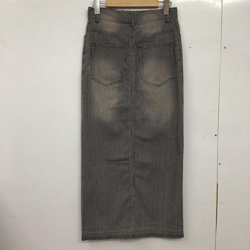 スピック＆スパンノーブル Spick & Span Noble スカート ロングスカート ロングスカート タイトスカート バックスリット 34インチ ストライプ ダークグレー / ダークグレー / レディース USED 古着 中古 10156761