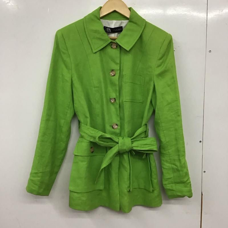 ザラ ZARA ジャケット、上着 ジャケット、ブレザー カジュアルジャケット アウター カラージャケット S 無地 薄緑 / ライトグリーン / レディース USED 古着 中古 10156764