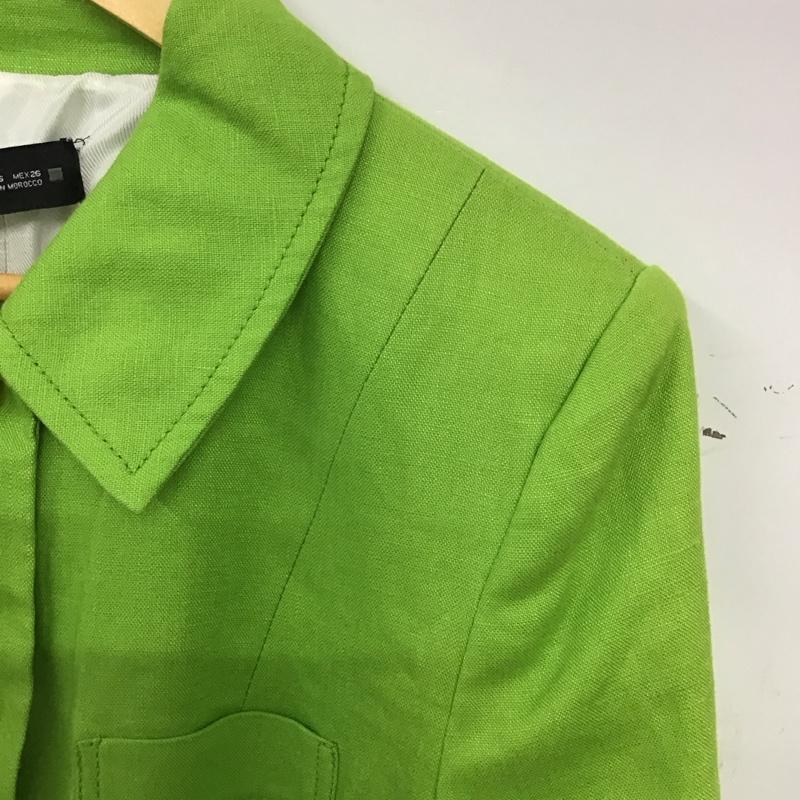 ザラ ZARA ジャケット、上着 ジャケット、ブレザー カジュアルジャケット アウター カラージャケット S 無地 薄緑 / ライトグリーン / レディース USED 古着 中古 10156764