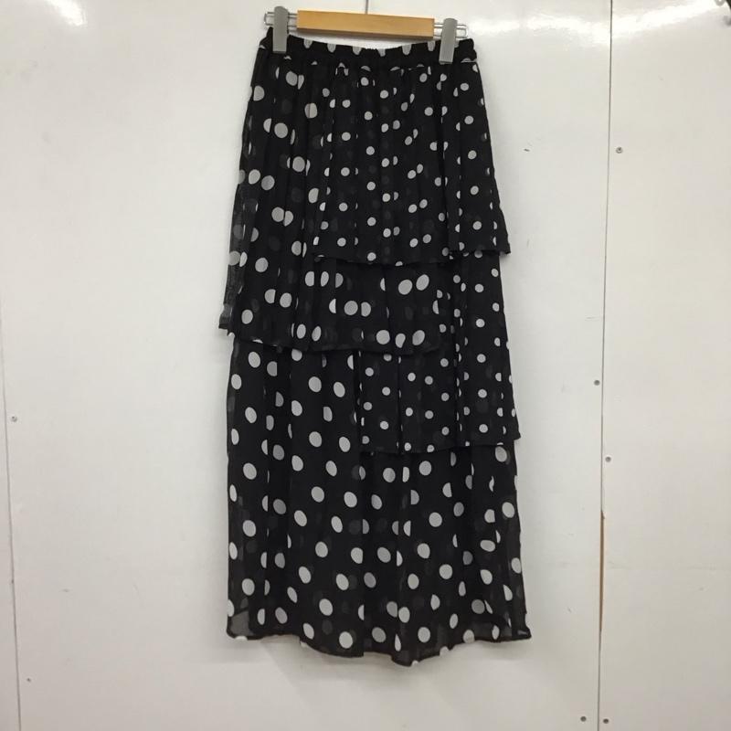 チャオパニック CIAOPANIC スカート ロングスカート ONE SIZE ドット 黒 / ブラック / black レディース USED 古着 中古 10156770
