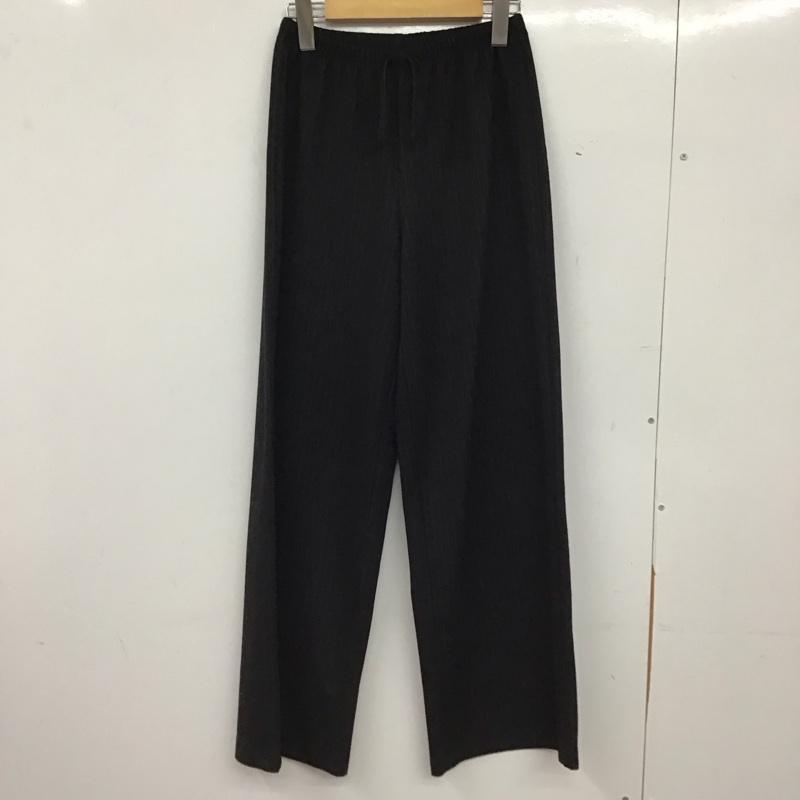 ザラ ZARA パンツ ワークパンツ、ペインターパンツ ワイドパンツ カジュアルパンツ ワークパンツ ストライプ 黒 / ブラック / black ガールズ USED 古着 中古 10156772