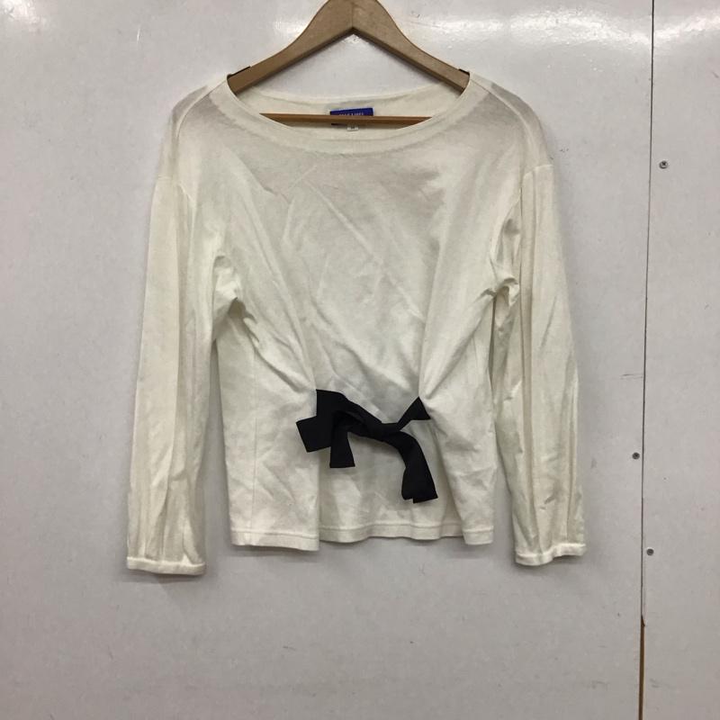 ブルーレーベル・クレストブリッジ BLUE LABEL CRESTBRIDGE カットソー 長袖 38 無地 白 / ホワイト / white レディース USED 古着 中古 10156776