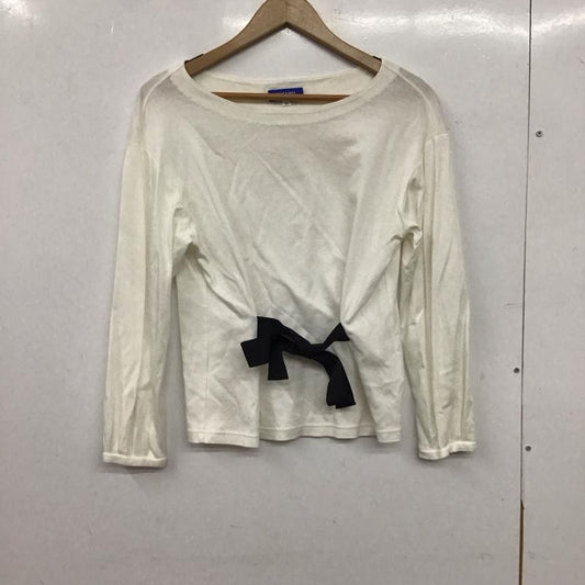 ブルーレーベル・クレストブリッジ BLUE LABEL CRESTBRIDGE カットソー 長袖 38 無地 白 / ホワイト / white レディース USED 古着 中古 10156776