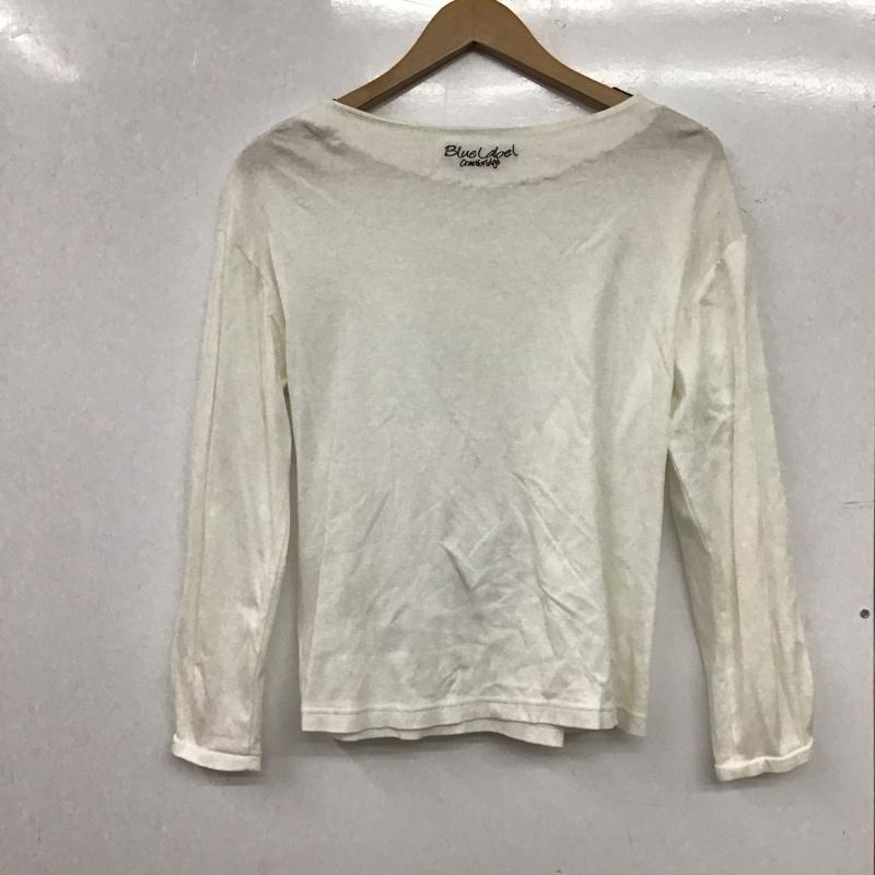ブルーレーベル・クレストブリッジ BLUE LABEL CRESTBRIDGE カットソー 長袖 38 無地 白 / ホワイト / white レディース USED 古着 中古 10156776