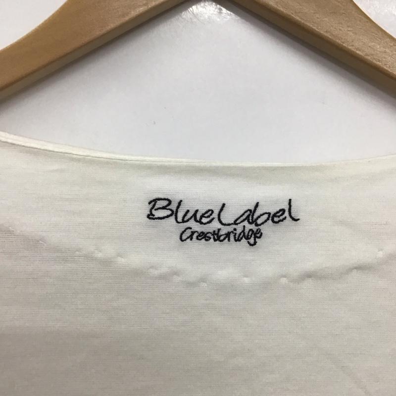 ブルーレーベル・クレストブリッジ BLUE LABEL CRESTBRIDGE カットソー 長袖 38 無地 白 / ホワイト / white レディース USED 古着 中古 10156776