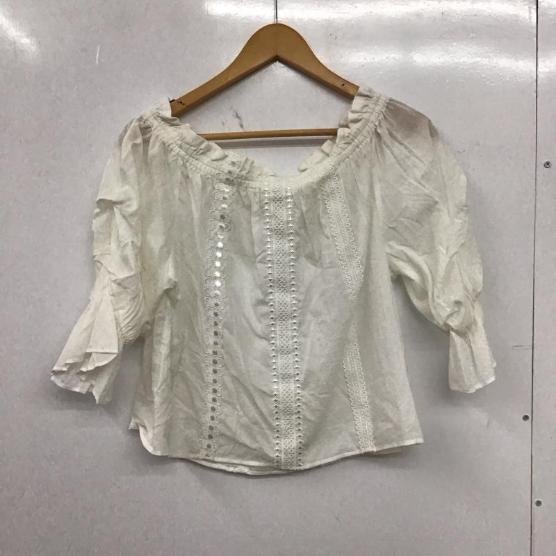 ジルスチュアート JILLSTUART カットソー 半袖 S 無地 白 / ホワイト / white レディース USED 古着 中古 10156777