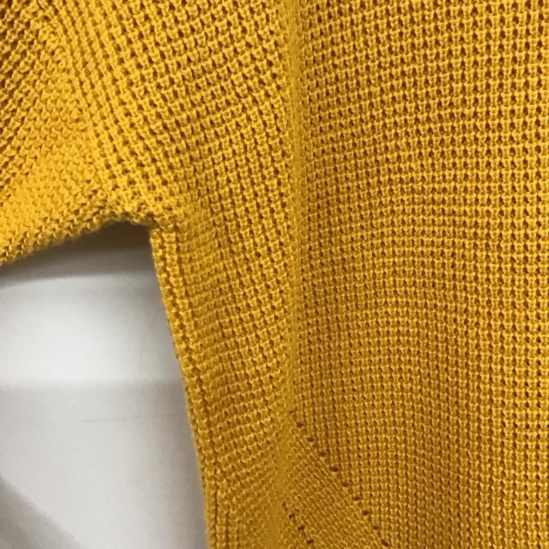 アズールバイマウジー AZUL BY MOUSSY ニット、セーター 七分袖 250BSA70-481C S 無地 黄 / イエロー / yellow レディース USED 古着 中古 10156781