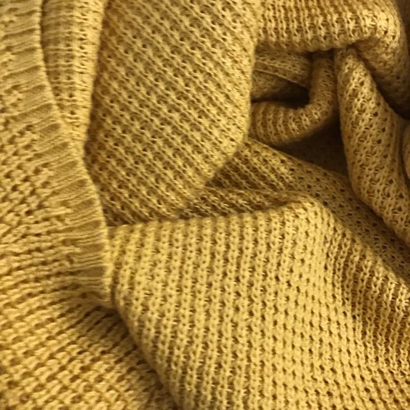 アズールバイマウジー AZUL BY MOUSSY ニット、セーター 七分袖 250BSA70-481C S 無地 黄 / イエロー / yellow レディース USED 古着 中古 10156781