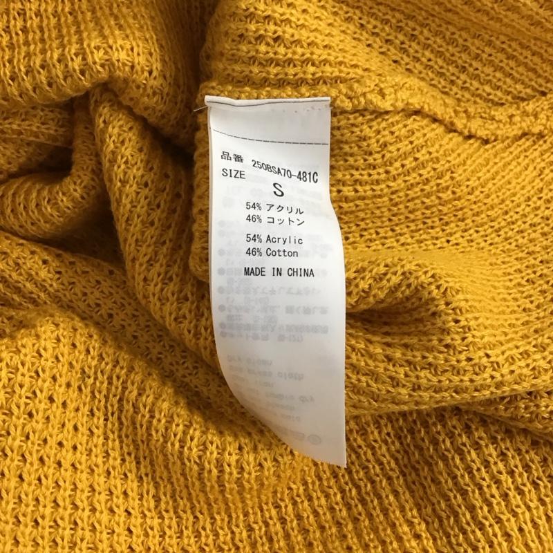 アズールバイマウジー AZUL BY MOUSSY ニット、セーター 七分袖 250BSA70-481C S 無地 黄 / イエロー / yellow レディース USED 古着 中古 10156781