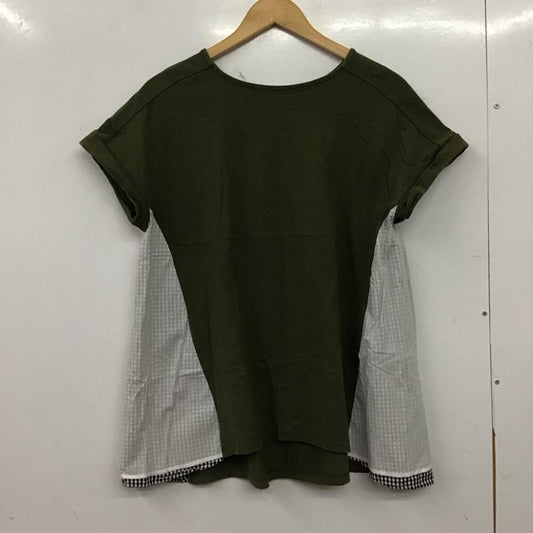 スタディオクリップ studio CLIP カットソー 半袖 無地 X ドット カーキ / カーキ / khaki レディース USED 古着 中古 10156782