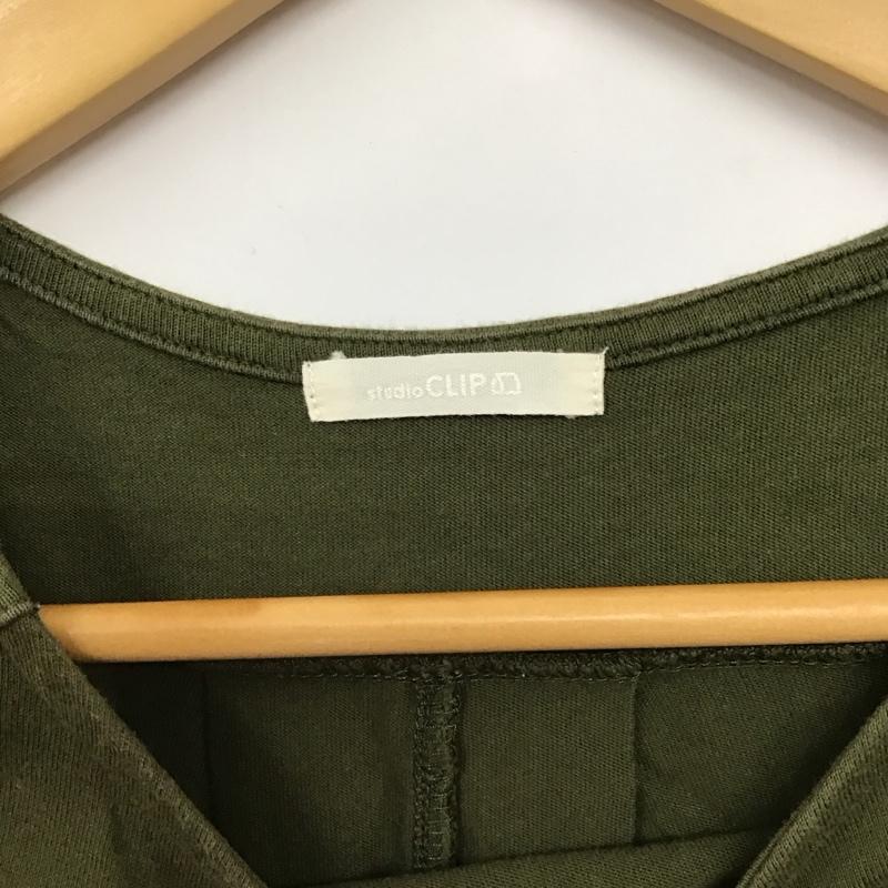 スタディオクリップ studio CLIP カットソー 半袖 無地 X ドット カーキ / カーキ / khaki レディース USED 古着 中古 10156782