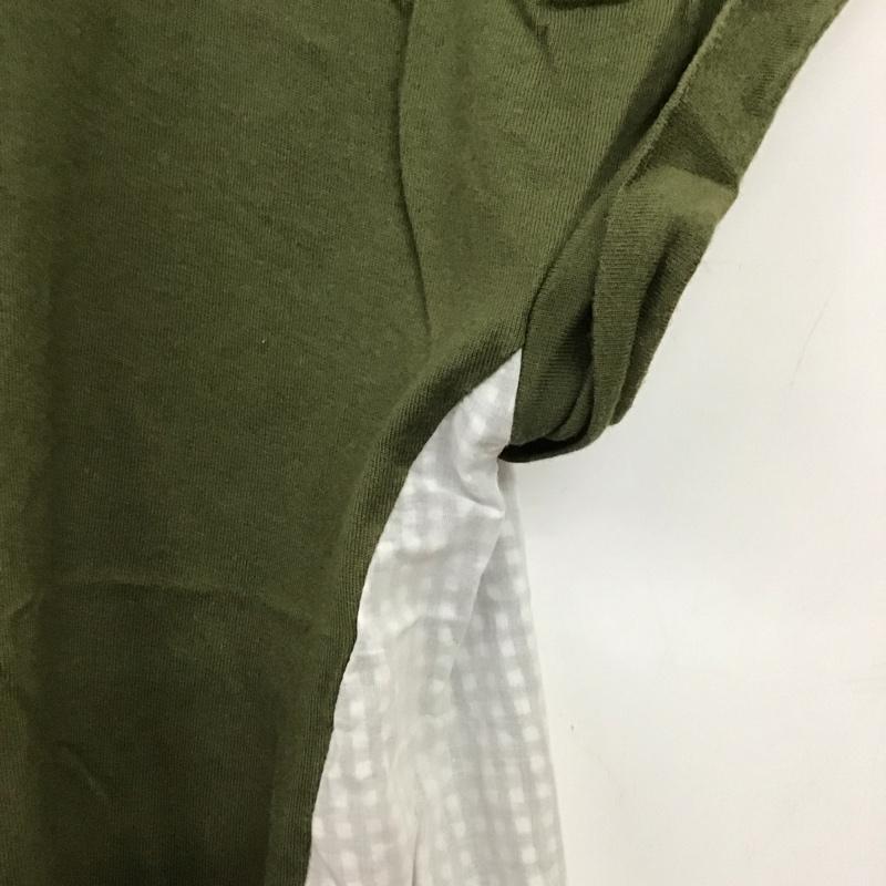 スタディオクリップ studio CLIP カットソー 半袖 無地 X ドット カーキ / カーキ / khaki レディース USED 古着 中古 10156782