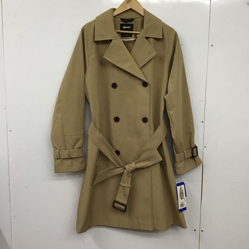 ディーケーエヌワイ DKNY コート コート一般 ロングコート カラージャケット アウター L 無地 ベージュ / ベージュ / beige レディース USED 古着 中古 10156787