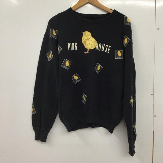 ピンクハウス PINK HOUSE トレーナー 長袖 L ロゴ、文字 黒 / ブラック / black レディース USED 古着 中古 10156788