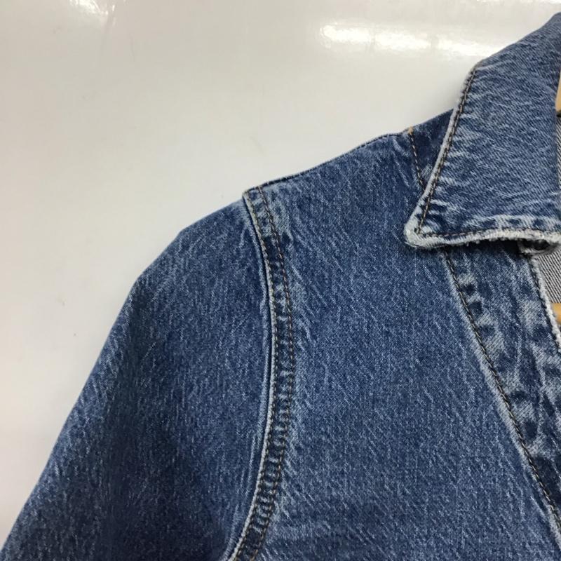 ザラ ZARA ワンピース ひざ丈スカート デニムワンピース フロントボタン M 無地 インディゴ / インディゴ / Indigo レディース USED 古着 中古 10156794