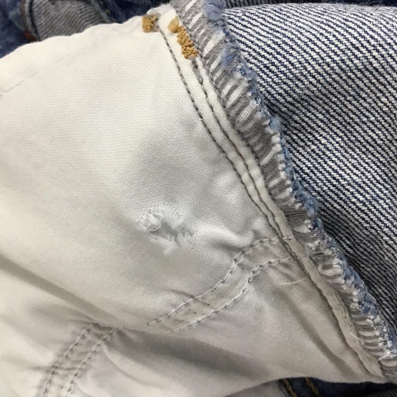 ザラ ZARA ワンピース ひざ丈スカート デニムワンピース フロントボタン M 無地 インディゴ / インディゴ / Indigo レディース USED 古着 中古 10156794