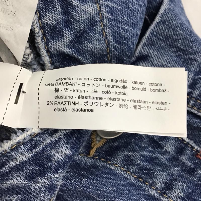 ザラ ZARA ワンピース ひざ丈スカート デニムワンピース フロントボタン M 無地 インディゴ / インディゴ / Indigo レディース USED 古着 中古 10156794
