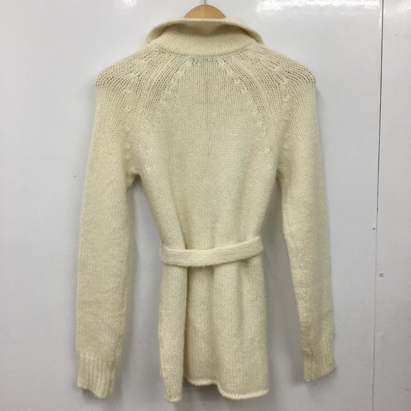 ザラ ZARA カーディガン 長袖 長袖ニットカーディガン 前ボタン M 無地 アイボリー / アイボリー / レディース USED 古着 中古 10156804