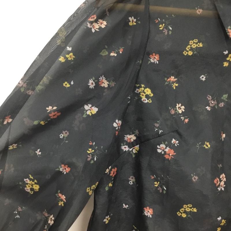 トランテアンソンドゥモード 31 Sons de mode シャツ、ブラウス 長袖 長袖シャツ プリントシャツ カラーシャツ 38 プリント 黒 / ブラック / black レディース USED 古着 中古 10156806