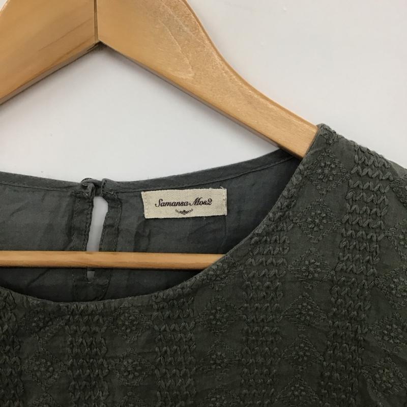 サマンサモスモス Samansa Mos2 カットソー 半袖 M 無地 薄緑 / ライトグリーン / レディース USED 古着 中古 10156807