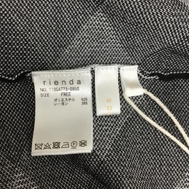 リエンダ rienda ワンピース ミニスカート 長袖ワンピース Vネック ストレッチ FREE 総柄 黒 / ブラック / black レディース USED 古着 中古 10156809