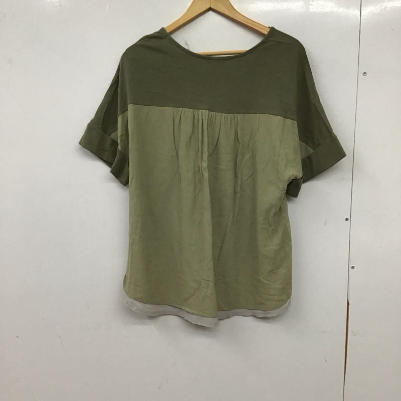 スタディオクリップ studio CLIP カットソー 半袖 M 無地 カーキ / カーキ / khaki レディース USED 古着 中古 10156810