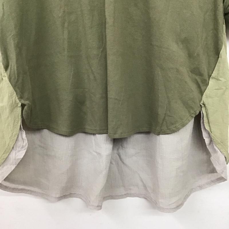 スタディオクリップ studio CLIP カットソー 半袖 M 無地 カーキ / カーキ / khaki レディース USED 古着 中古 10156810