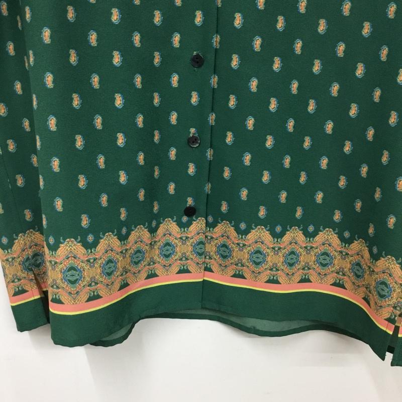 ユナイテッドアローズグリーンレーベルリラクシング UNITED ARROWS green label relaxing シャツ、ブラウス 半袖 半袖シャツ プリントシャツ ポケットシャツ プリント 緑 / グリーン / green レディース USED 古着 中古 10156812