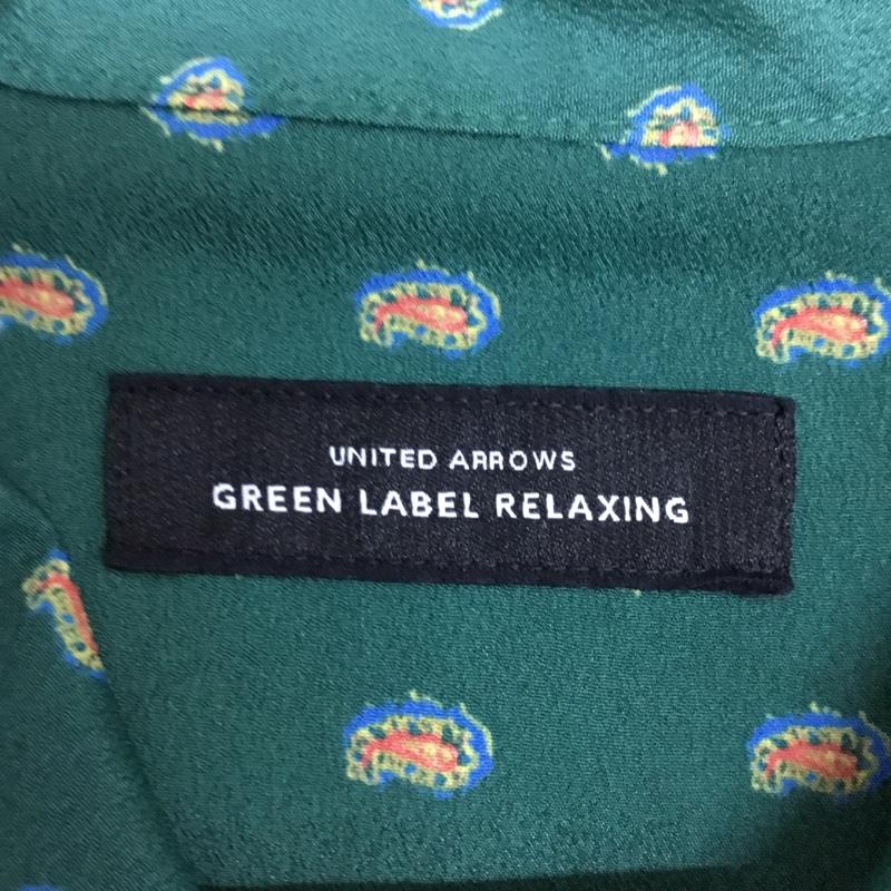ユナイテッドアローズグリーンレーベルリラクシング UNITED ARROWS green label relaxing シャツ、ブラウス 半袖 半袖シャツ プリントシャツ ポケットシャツ プリント 緑 / グリーン / green レディース USED 古着 中古 10156812