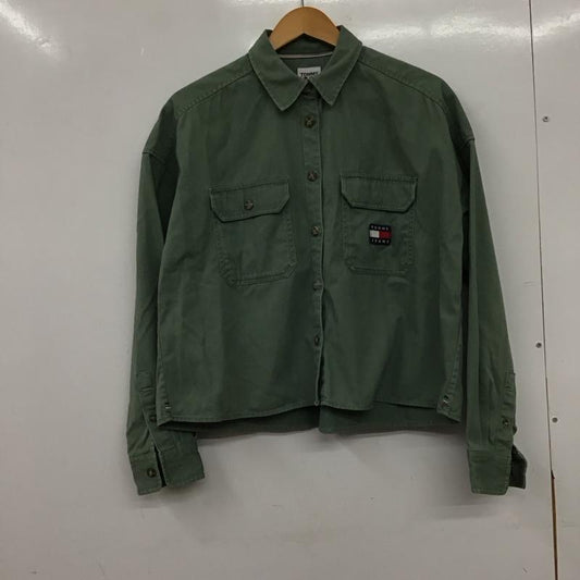 トミー ジーンズ TOMMY JEANS シャツ、ブラウス 長袖 S 無地 カーキ / カーキ / khaki レディース USED 古着 中古 10156813