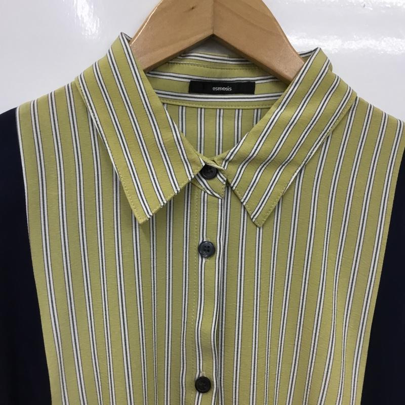 オズモーシス OSMOSIS シャツ、ブラウス 半袖 半袖シャツ ストライプシャツ フロントボタン ONE SIZE プリント マルチカラー / マルチカラー / multicolor レディース USED 古着 中古 10156814