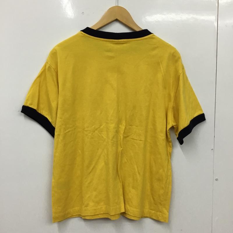 チャンピオン Champion Tシャツ 半袖 半袖カットソー プリントTシャツ クルーネックカットソー M ロゴ、文字 黄 / イエロー / yellow レディース USED 古着 中古 10156818
