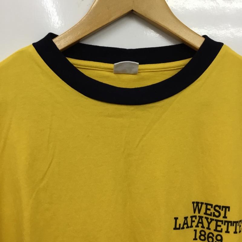 チャンピオン Champion Tシャツ 半袖 半袖カットソー プリントTシャツ クルーネックカットソー M ロゴ、文字 黄 / イエロー / yellow レディース USED 古着 中古 10156818